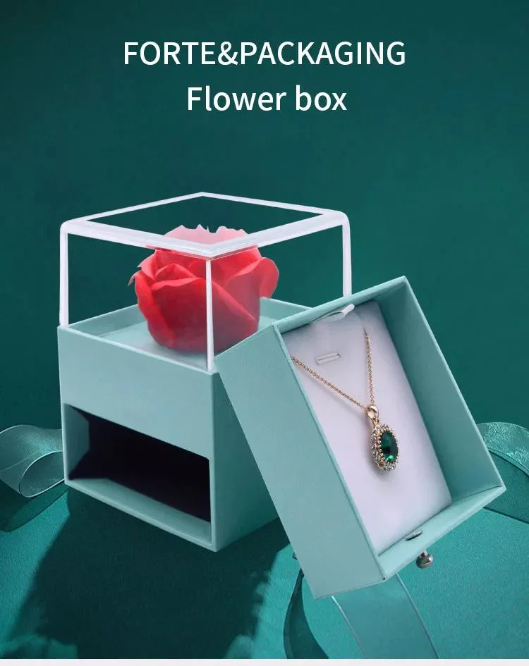 Forte Small Jewelry Gift Jewellery Charm Box Jewelry Gift Package with Flower