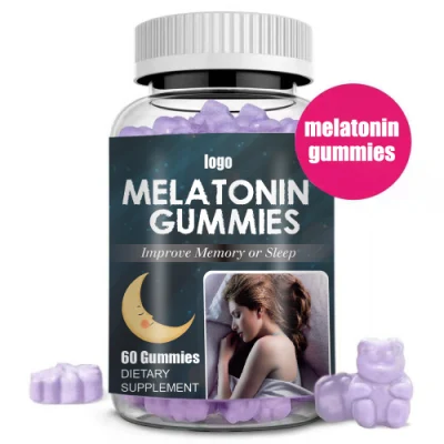 Suplemento dietético de marca própria Gomas veganas de melatonina de excelente qualidade para relaxamento e sono